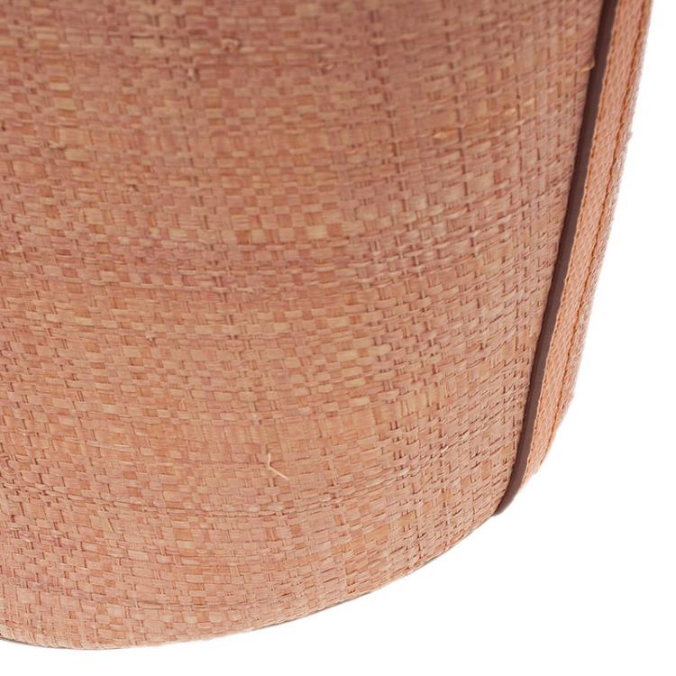 Pre Owned Dolce and Gabbana Orange Leather Bast Bucket Bag