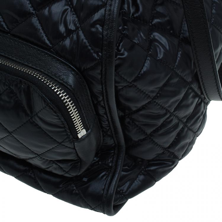 Pre Owned Dolce and Gabbana Black Satin Miss Pocket Tote Shoulder Bag