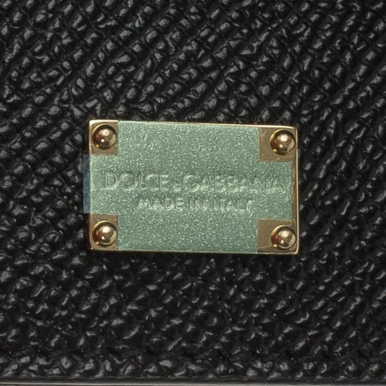 Pre Owned Dolce and Gabbana Black Leather Miss Sicily Tote