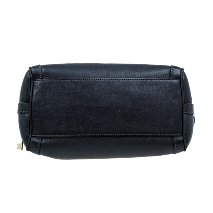 Pre Owned Dolce and Gabbana Black Leather Small Miss Dolce Top Handle Bag