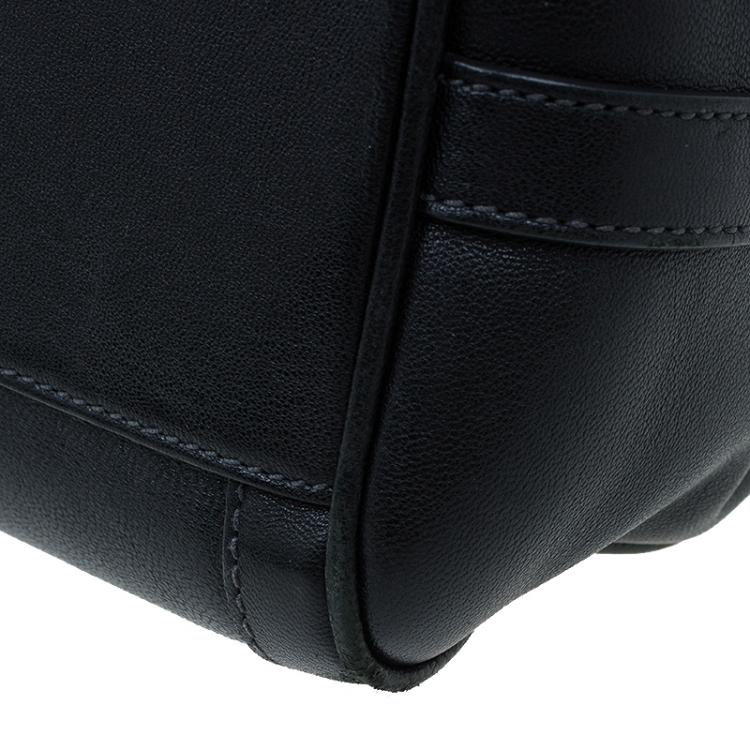 Pre Owned Dolce and Gabbana Black Leather Small Miss Dolce Top Handle Bag
