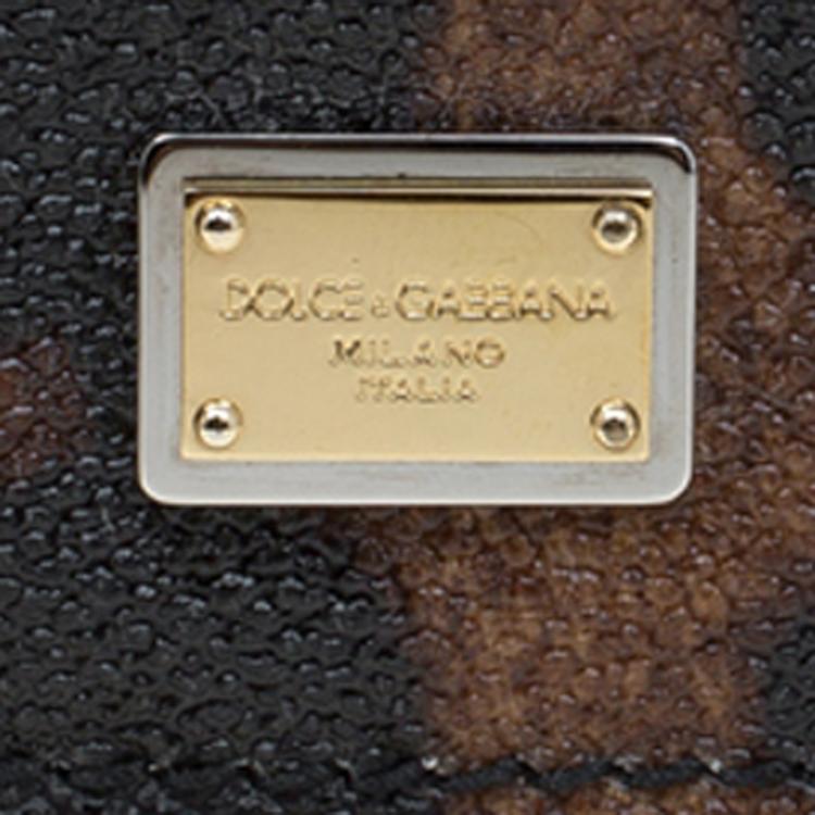 مملوكة مسبقًا Dolce and Gabbana Leopard Print Leather Nina Clutch Bag