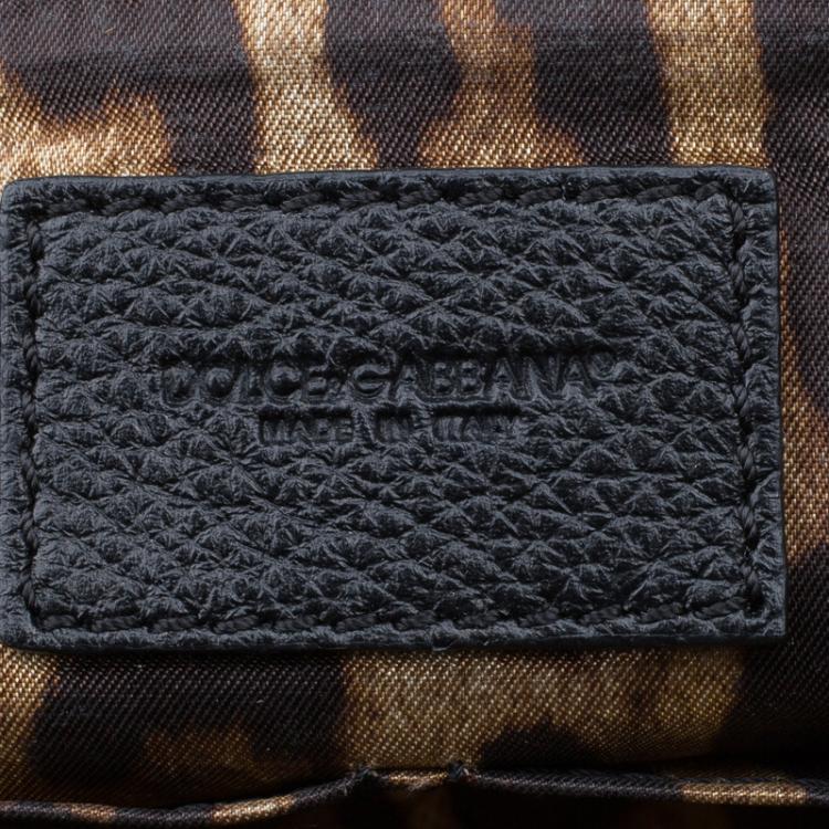 Pre Owned Dolce and Gabbana Black Floral Lace Clutch