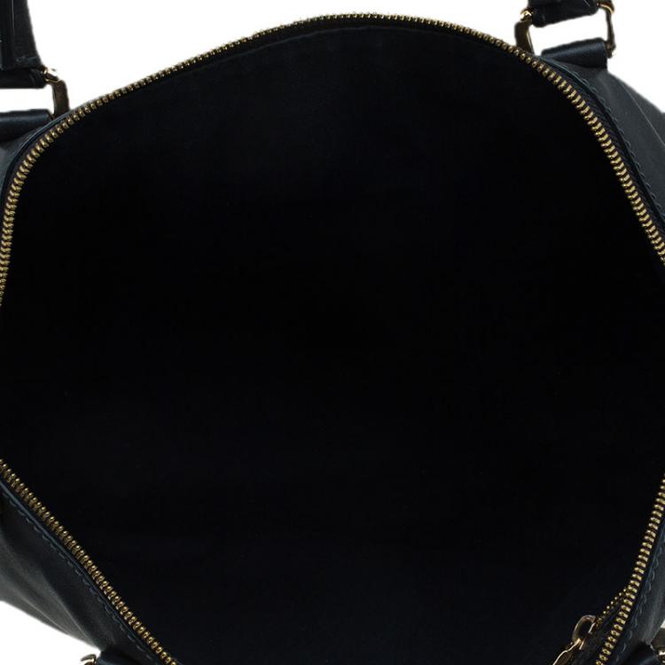 Pre Owned Dolce and Gabbana Black Leather Front Pouch Tote