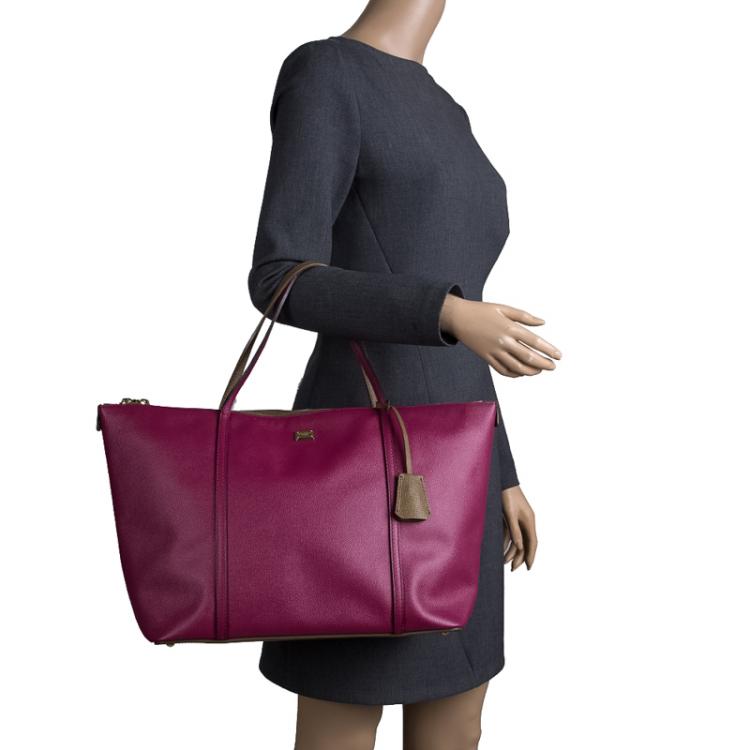 Dolce and Gabbana Purple/Brown Leather Miss Escape Tote Dolce & Gabbana |  TLC