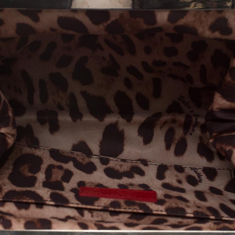 Pre Owned Dolce & Gabbana Red Patent Leather Chain Frame Clutch