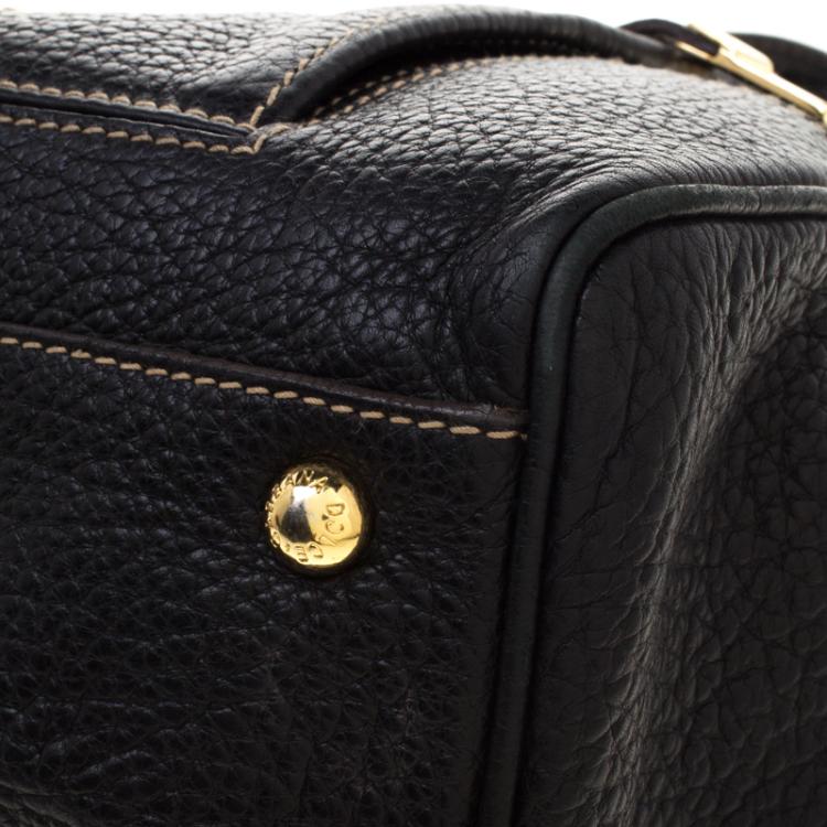 Pre Owned Dolce and Gabbana Black Grain Leather Satchel