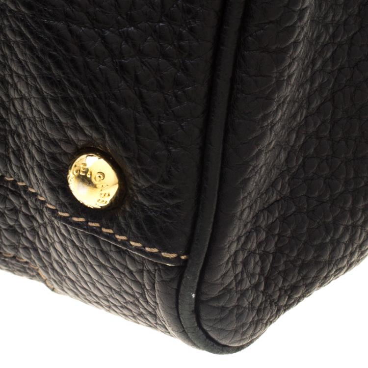 Pre Owned Dolce and Gabbana Black Grain Leather Satchel