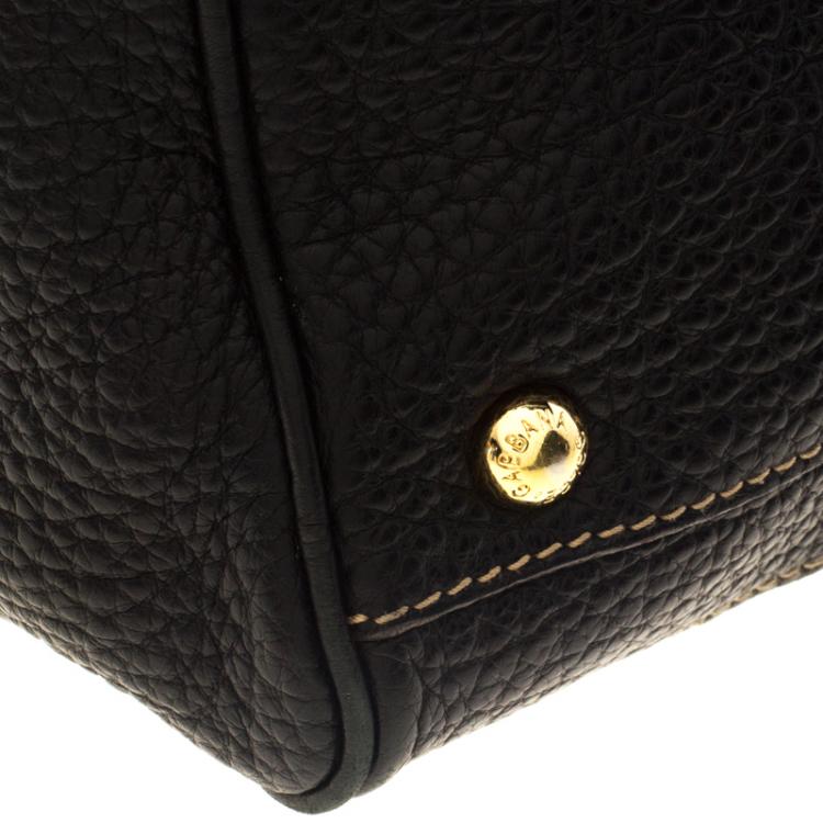 Pre Owned Dolce and Gabbana Black Grain Leather Satchel