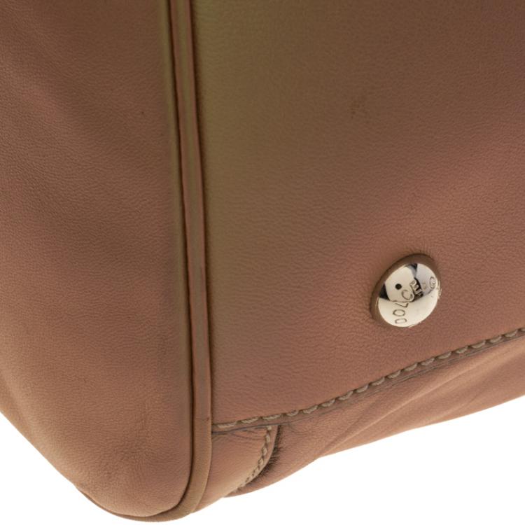 Pre Owned Dolce and Gabbana Copper Holographic Leather Miss Brooke Bag