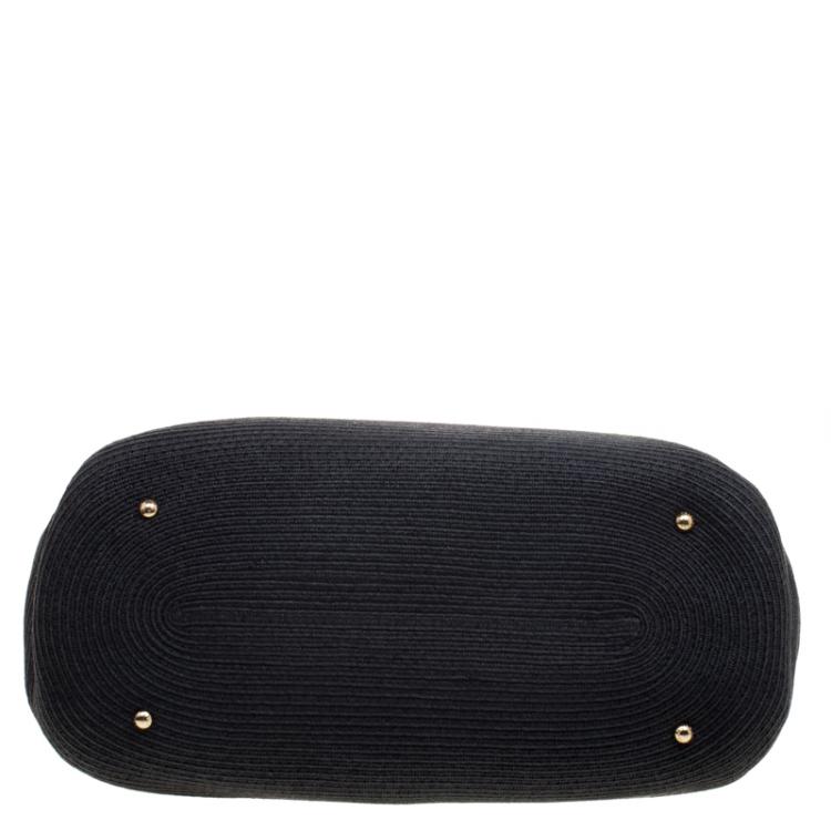 Pre Owned Dolce and Gabbana Tricolor Woven Miss Sicily Soft Top Handle Bag