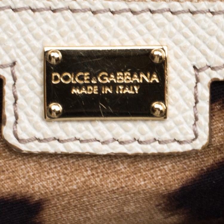 Pre Owned Dolce and Gabbana Tricolor Woven Miss Sicily Soft Top Handle Bag