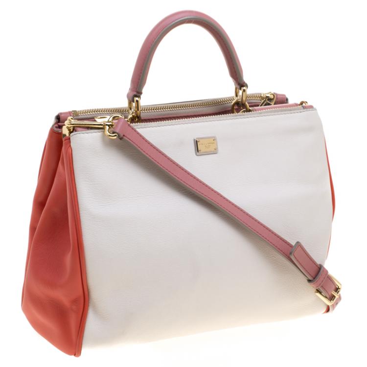 Pre Owned Dolce and Gabbana Multicolor Leather Medium Miss Sicily Shopper Tote
