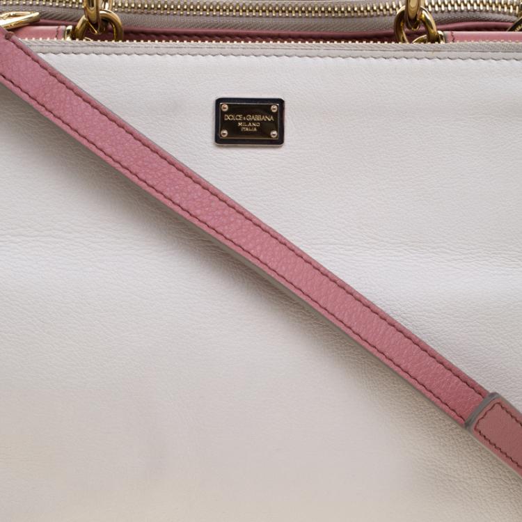 Pre Owned Dolce and Gabbana Multicolor Leather Medium Miss Sicily Shopper Tote