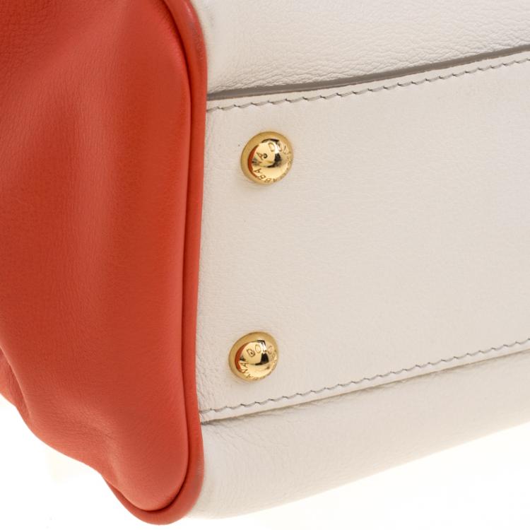 Pre Owned Dolce and Gabbana Multicolor Leather Medium Miss Sicily Shopper Tote