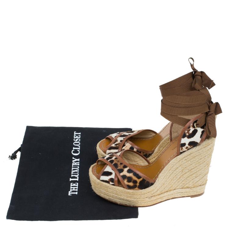 ankle wrap espadrilles leopard