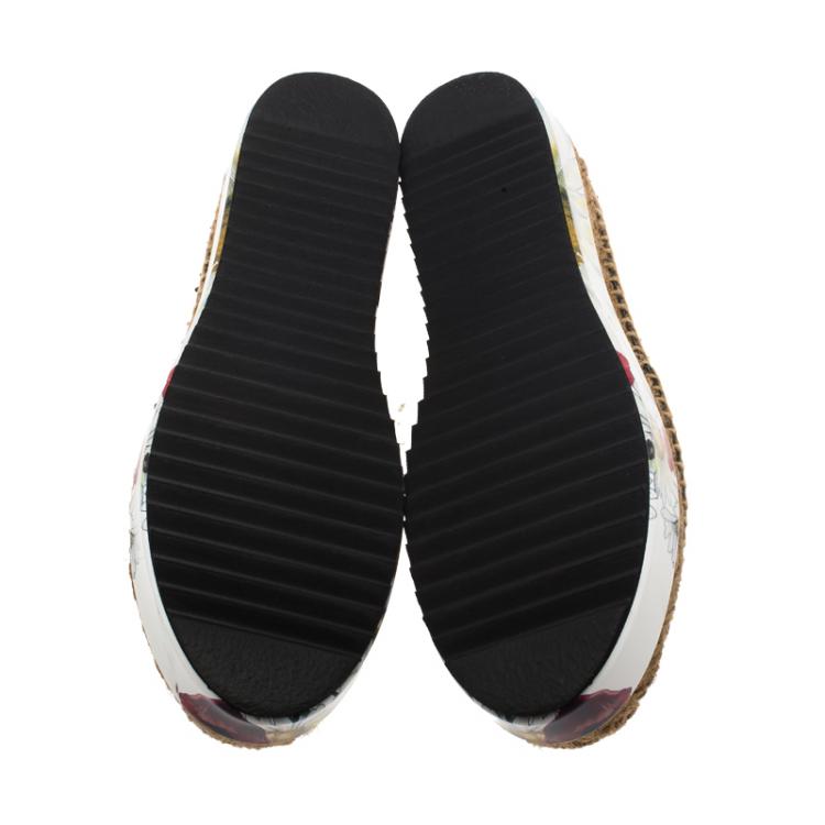 Pre Owned Dolce and Gabbana Black Python Platform Espadrilles Size 38