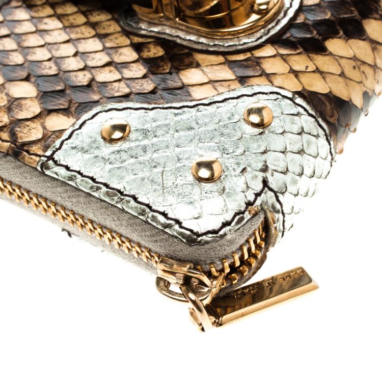 Pre Owned Dolce and Gabbana Multicolor Python Lipstick Case