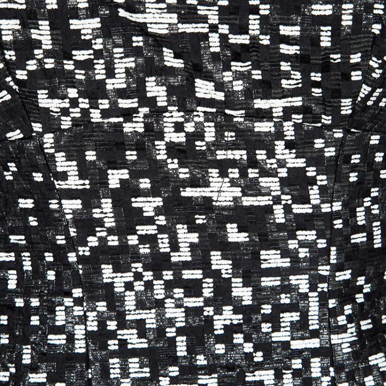 Pre Owned Dsquared2 Monochrome Pixelated Sandra 50'S Bell Dress S