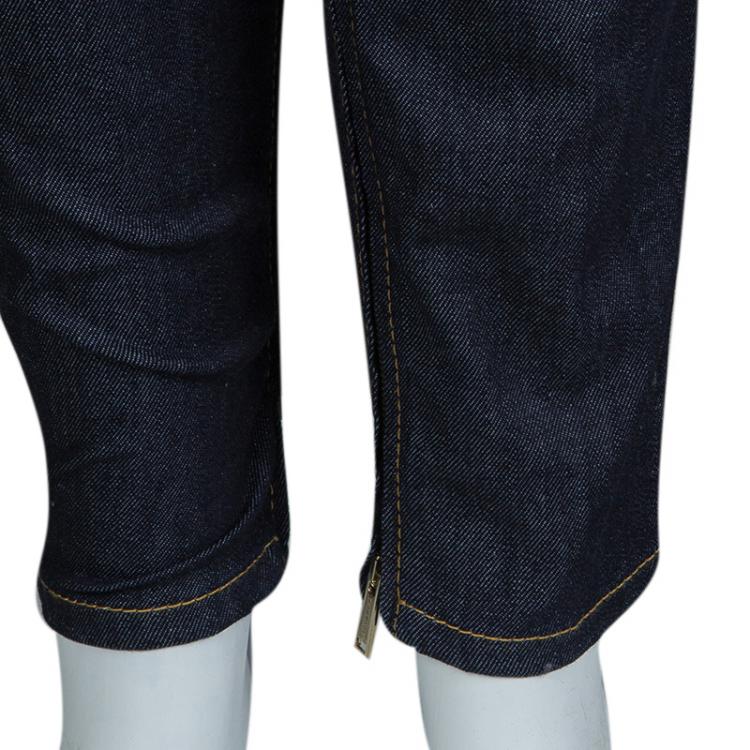 Pre Owned DSquared2 Indigo Dark Wash Denim Zip Detail Skinny Jeans M