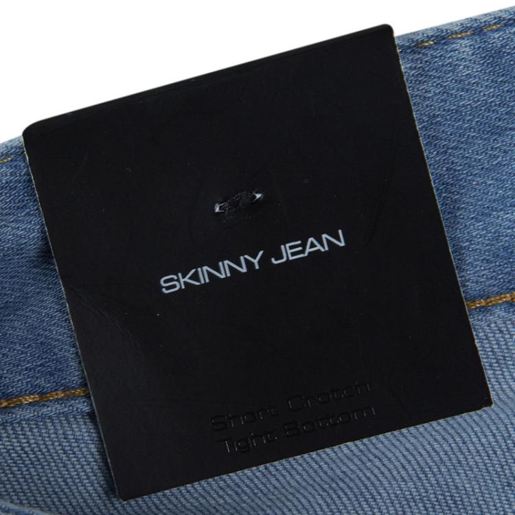 Pre Owned DSquared2 Indigo Light Wash Denim Zip Detail Skinny Jeans M