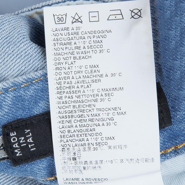 Pre Owned DSquared2 Indigo Light Wash Denim Zip Detail Skinny Jeans M