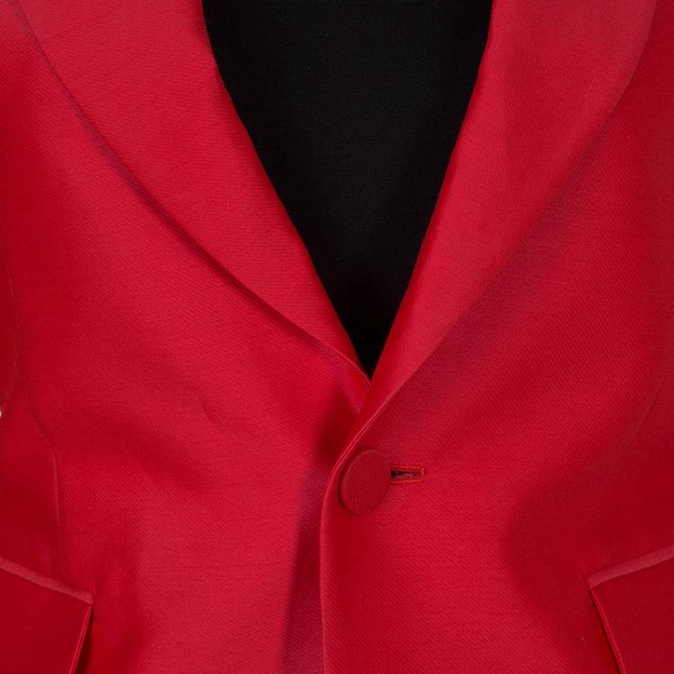 Pre Owned DSquared2 Red Notched Collar Blazer M