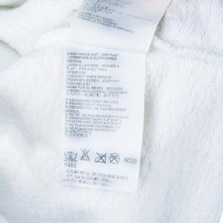 Pre Owned Dsquared2 White Graphic Print Sweatshirt S