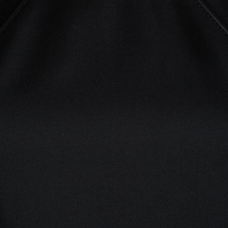 Pre Owned Dsquared2 Black Leather Trim Sleeveless Dress M