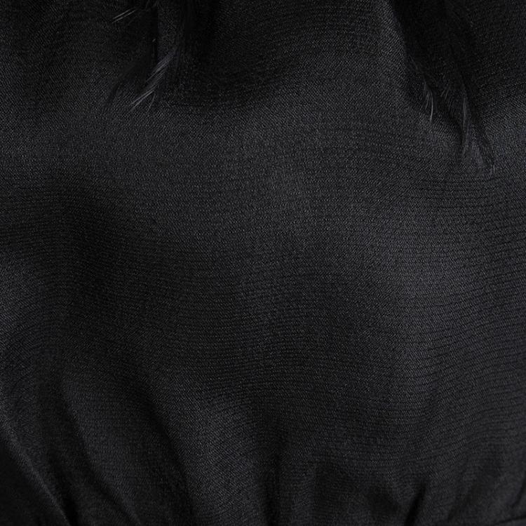 Pre Owned DSquared2 Black Silk Feather Detail Embellished Sleeveless Dress S