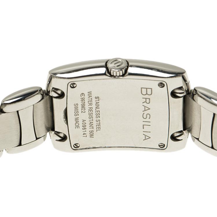 Pre Owned Ebel White Stainless Steel Brasilia Women's Wristwatch 23MM