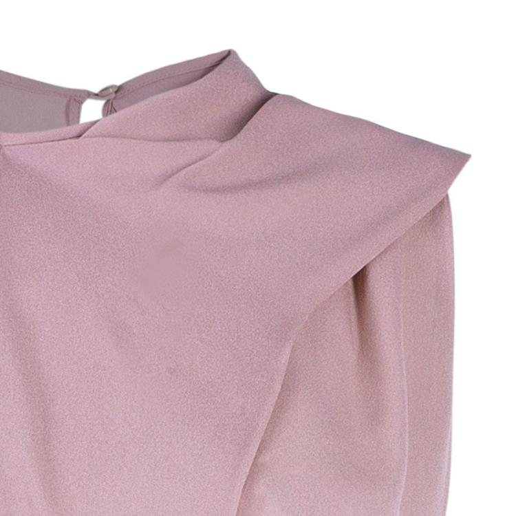 Pre Owned Elie Saab Blush Pink Lace Insert Sleeveless Top S