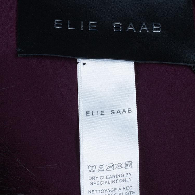 Pre Owned Elie Saab Amethyst Fox Fur Capelet OS