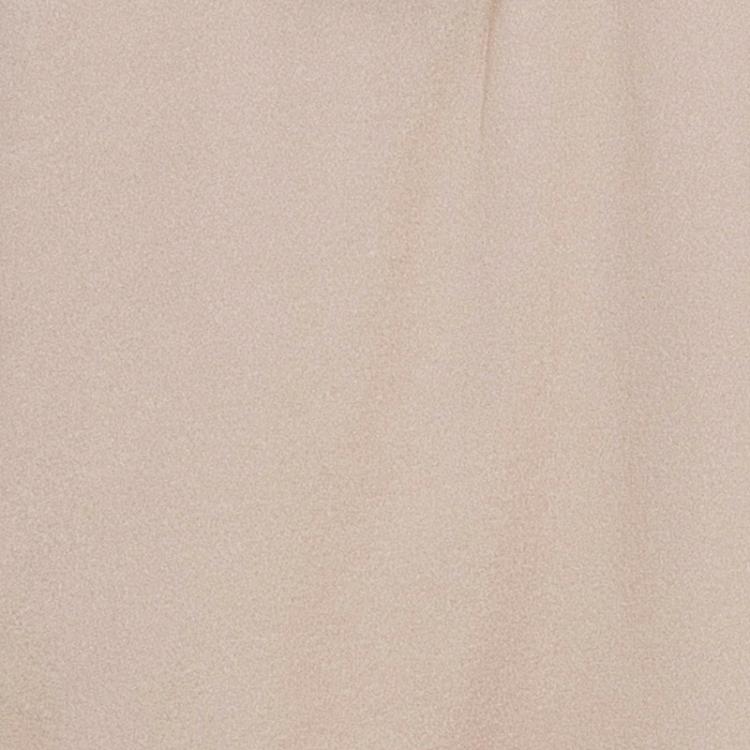 Pre Owned Elie Saab Nude Silk Lace-Detail Full Sleeve Top M