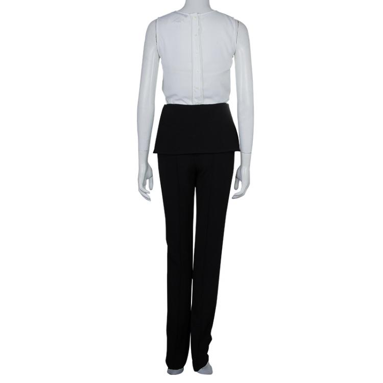 Pre Owned Elie Saab Black Peplum High Waist Trousers S