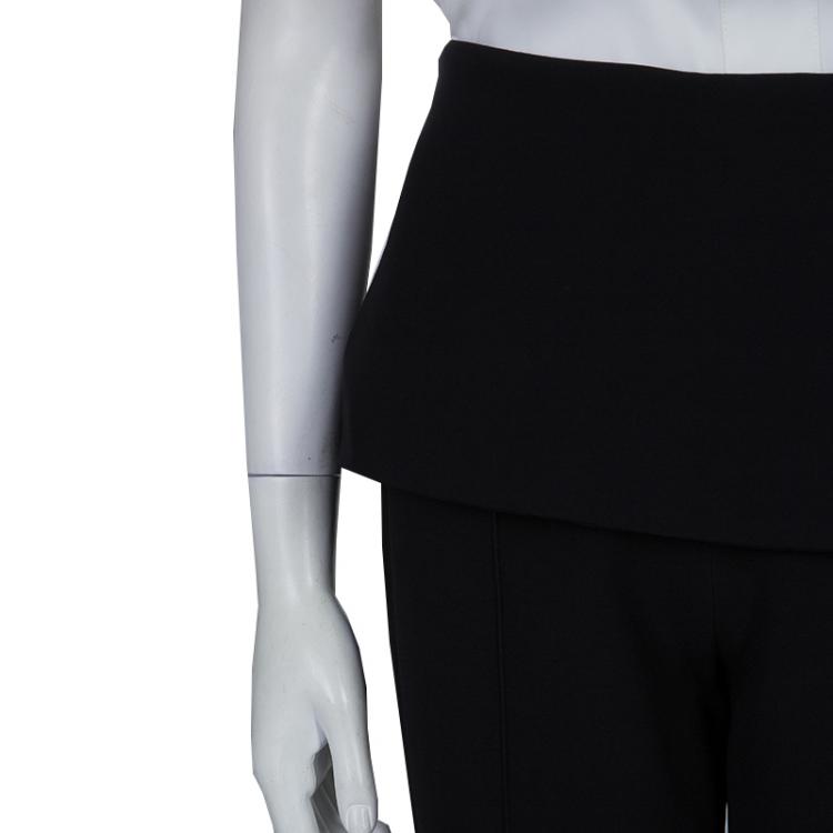 Pre Owned Elie Saab Black Peplum High Waist Trousers S