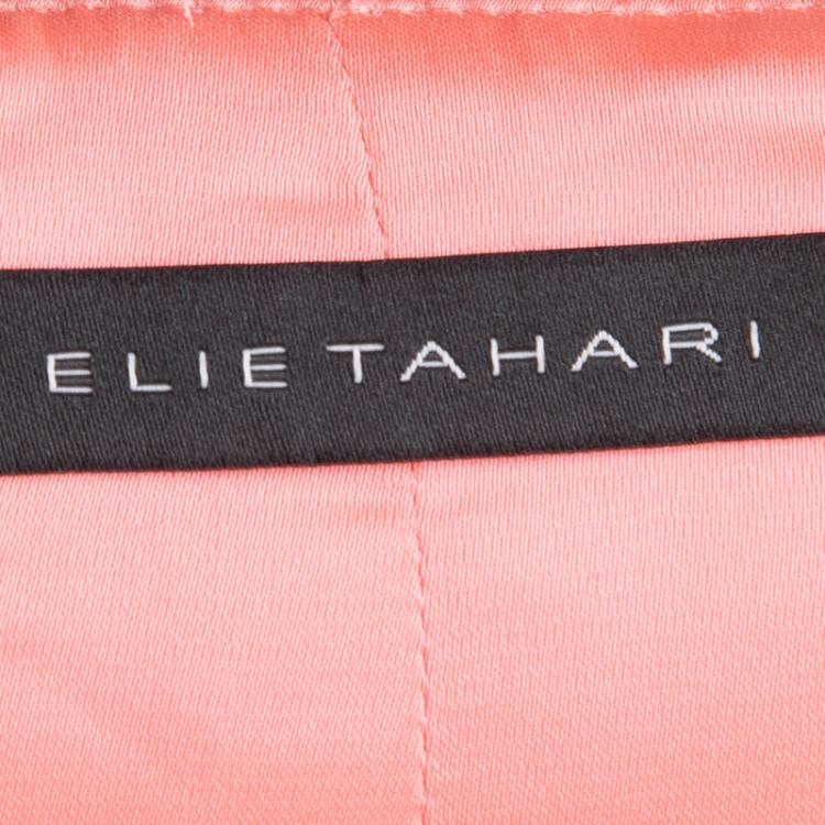 Pre Owned Elie Tahari Pink Gradient Dye  Penelope Pencil Skirt M