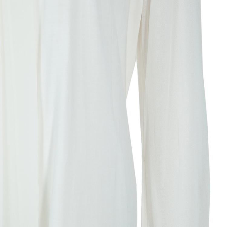Pre Owned Elie Tahari White Pleated Top XL