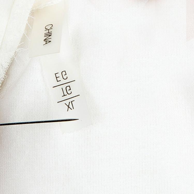 Pre Owned Elie Tahari White Pleated Top XL