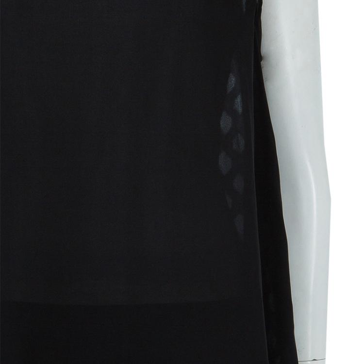 Pre Owned Elie Tahari Black Silk Sleeveless Top M