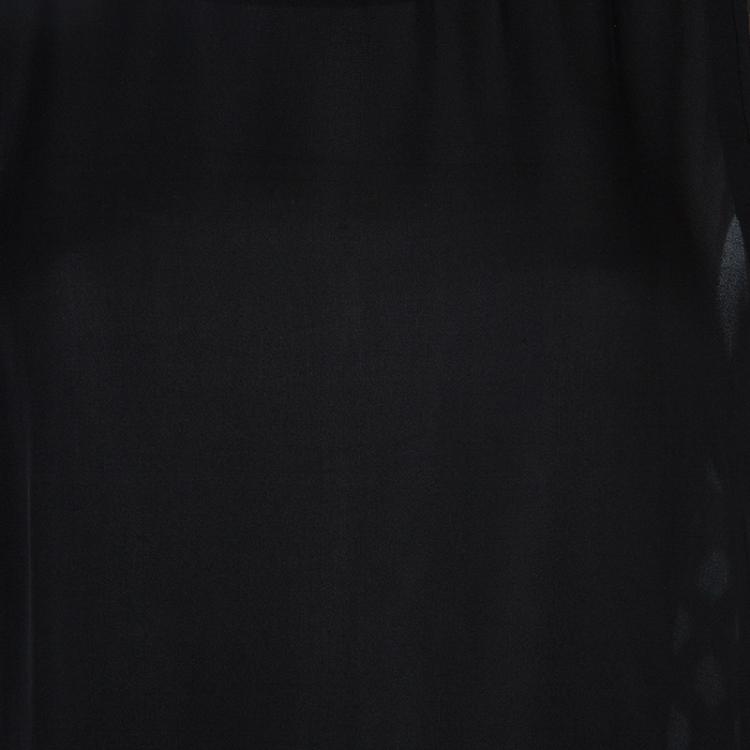 Pre Owned Elie Tahari Black Silk Sleeveless Top M