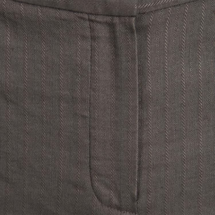 مملوكة مسبقًا Elie Tahari Brown Self Striped Pant Suit M
