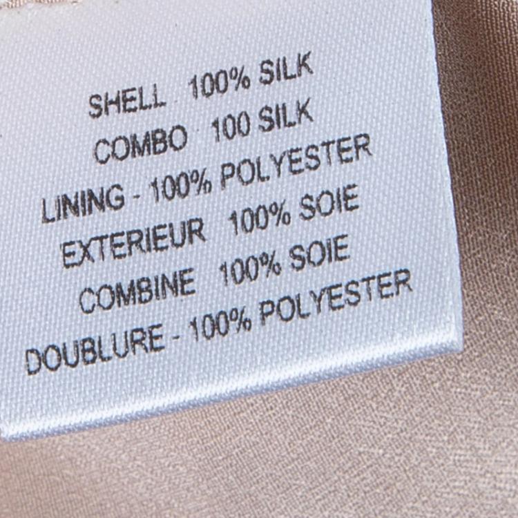Pre Owned Elizabeth and James Beige Ribbon Detail Top M