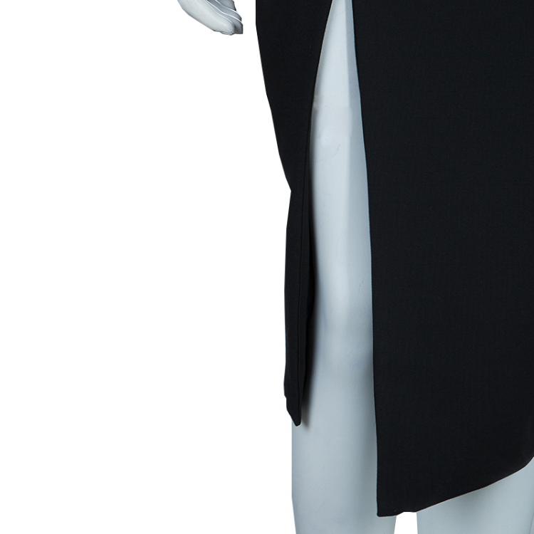 Pre Owned Elizabeth and James Black Silk Overlay Sleeveless Dress S