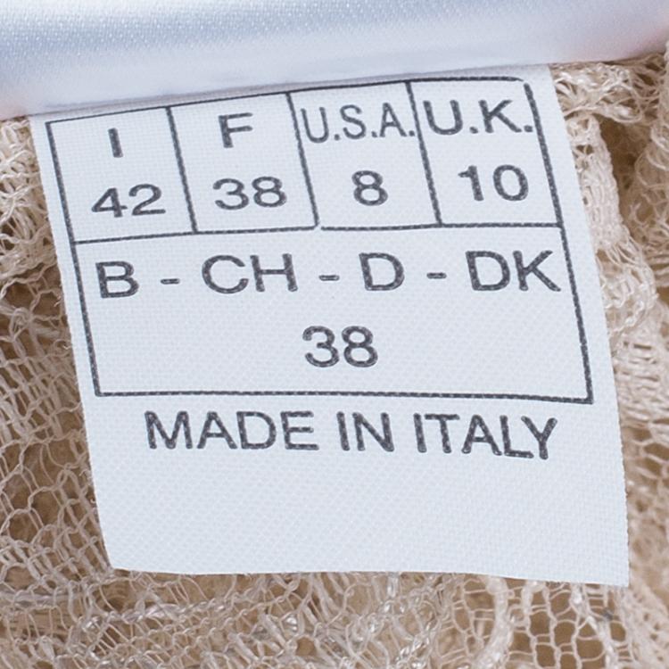 Pre Owned Emilio Pucci Nude Lace Top M