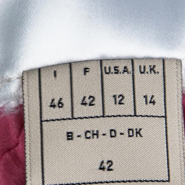 Pre Owned Emilio Pucci Pink Silk Tie Detail Trousers L