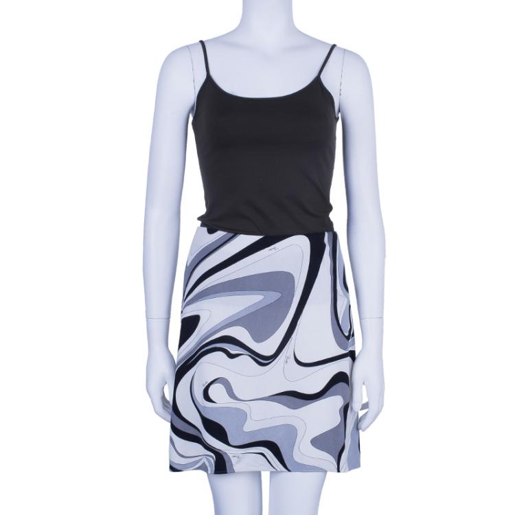 Pre Owned Emilio Pucci Printed A-Line Skirt S