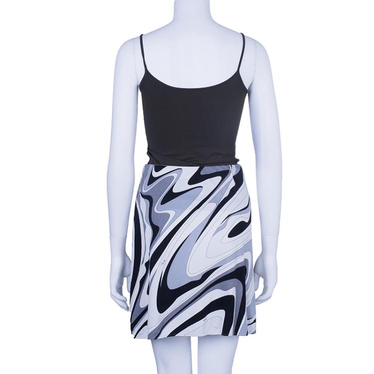 Pre Owned Emilio Pucci Printed A-Line Skirt S