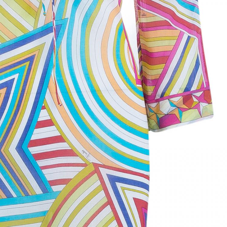 Pre Owned Emilio Pucci Multicolor Beach Dress S