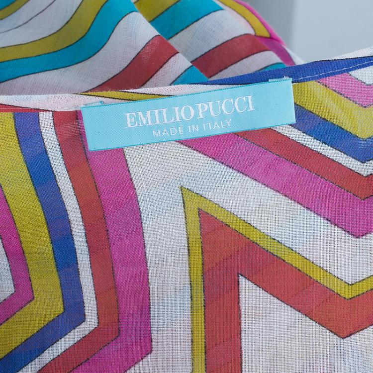 Pre Owned Emilio Pucci Multicolor Beach Dress S